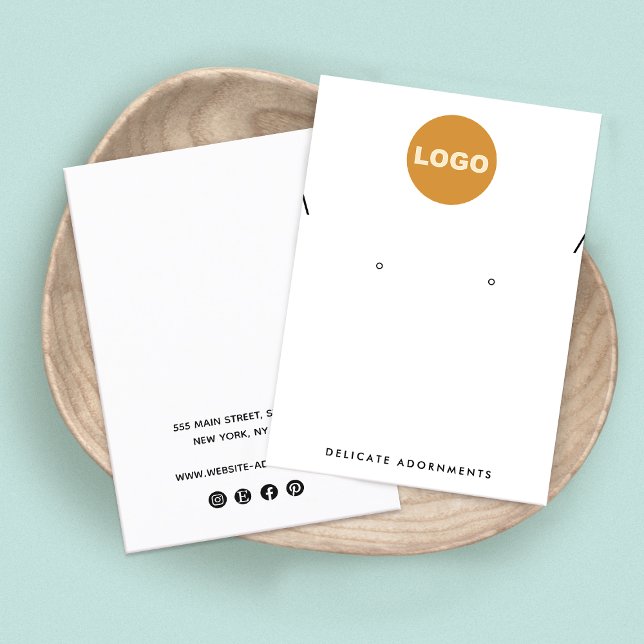Custom Add Logo Necklace Stud Earring  Business Ca Card (Creator Uploaded)