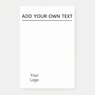 Custom. Add Logo. Post-it Notes