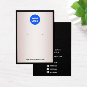 Custom Add Logo Rose Gold Earring Jewellery Displ