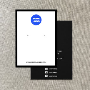 Custom Add Logo White Earring Jewellery Display