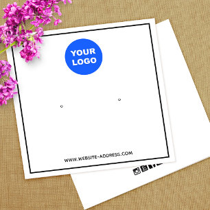 Custom Add Logo White Earring Jewellery Display