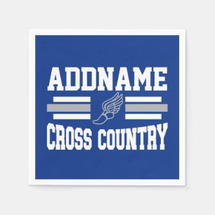 Custom ADD NAME Cross Country Runner Running Team Napkin