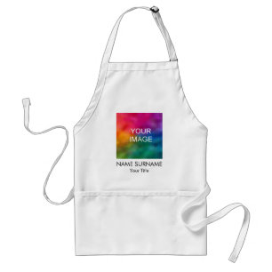 Custom Add Name Surname Photo Image Design Standard Apron