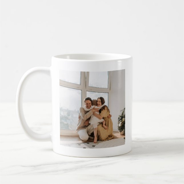 Custom, Add Photo and Text Coffee Mug (Left)