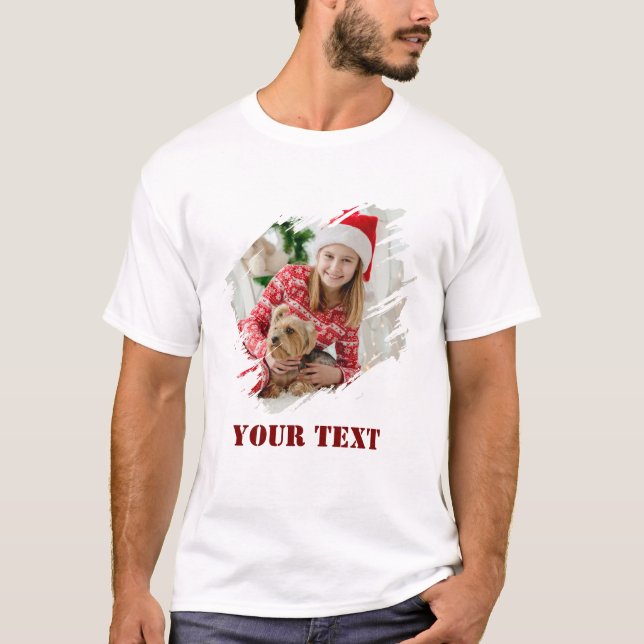 Custom Add Photo And Text T-Shirt (Front)