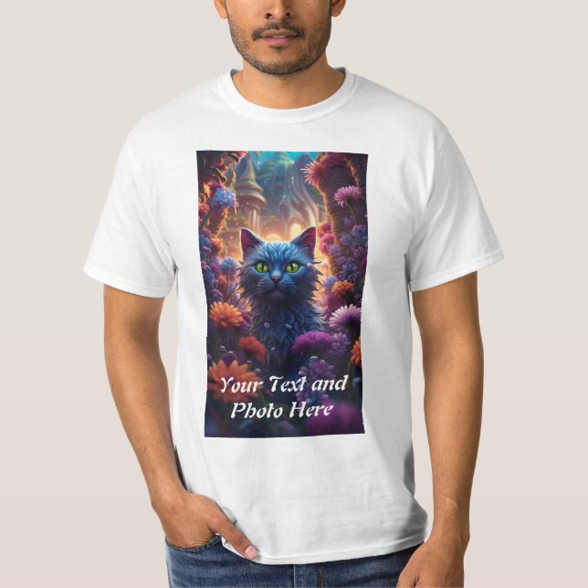 Custom, Add Photo and Text T-Shirt (Front)