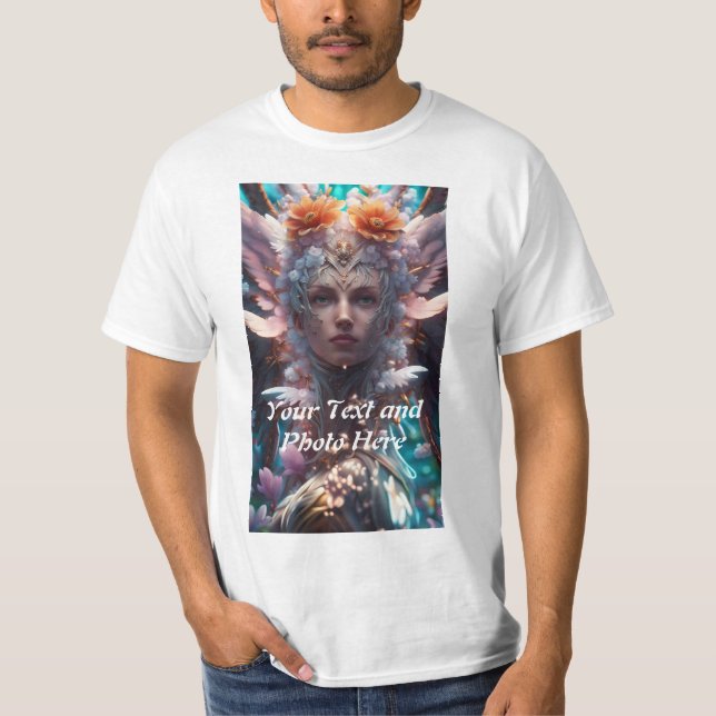 Custom, Add Photo and Text T-Shirt (Front)