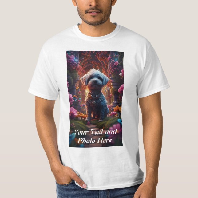Custom, Add Photo and Text T-Shirt (Front)