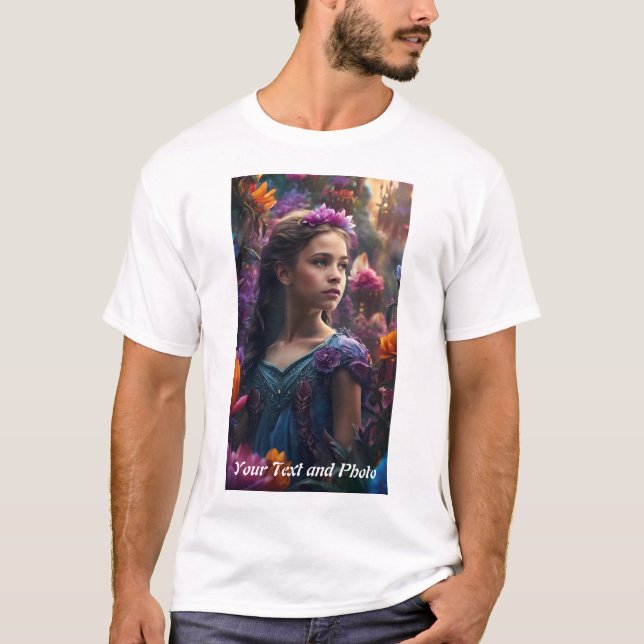 Custom, Add Photo and Text T-Shirt (Front)