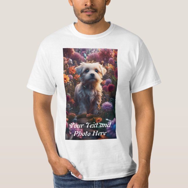Custom, Add Photo and Text T-Shirt (Front)