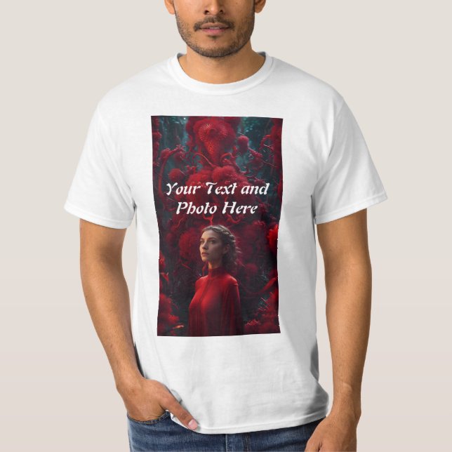 Custom, Add Photo and Text T-Shirt (Front)