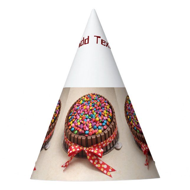 Custom "Add Text" Cake Candy Image Crafts Supplies Party Hat (Front)