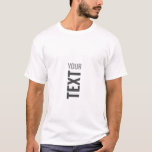 Custom Add Text Here Template Men's Basic White T-Shirt<br><div class="desc">Add Your Text Here Template Men's Basic White T-Shirt.</div>