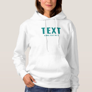 Custom Add Text or Name Template Womens Modern Hoodie