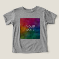 Custom Add Text Upload Photo Image to Toddler Grey