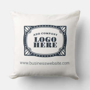 Custom Add Your Business Brand Logo Name Address Cushion