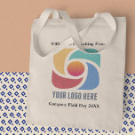 Custom Add Your Business Logo Company Marketing Tote Bag<br><div class="desc">Simple,  chic marketing tote bag for a modern business or corporation looking for a client gift for customers or employees. Add your custom corporate logo and name.</div>
