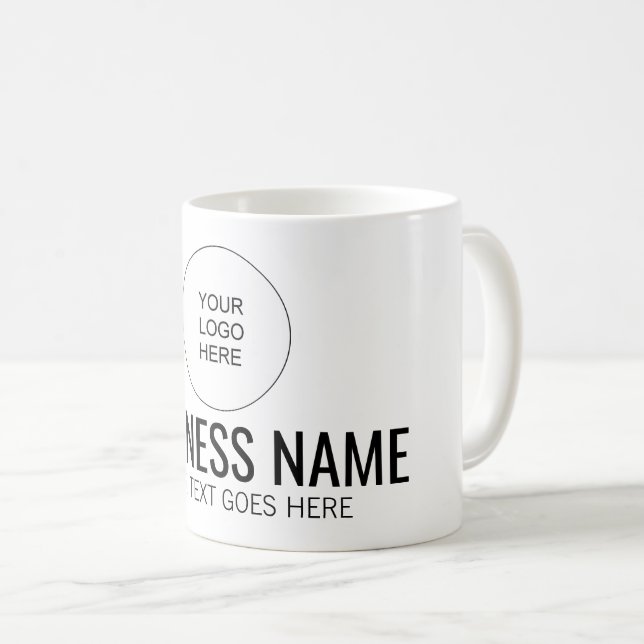Custom Add Your Business Logo Text Here Template Coffee Mug (Front Right)
