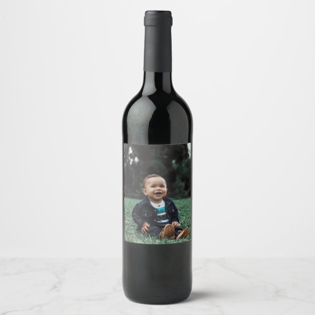 Custom Add Your Favourite Picture Wine Label (Front)