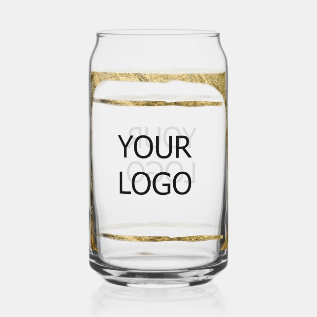 custom add your logo personalised company name pap can glass (Front)