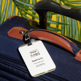 custom add your logo personalised company name pap luggage tag