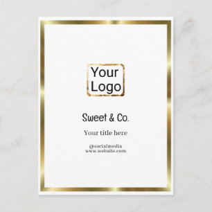 custom add your logo personalised company name pap postcard