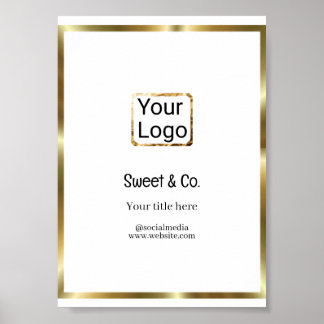 custom add your logo personalised company name pap poster