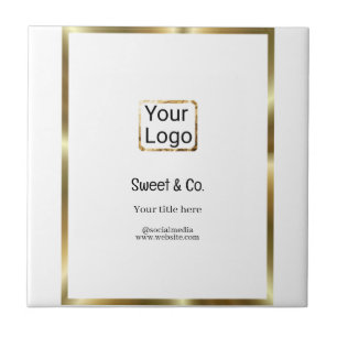 custom add your logo personalised company name pap tile