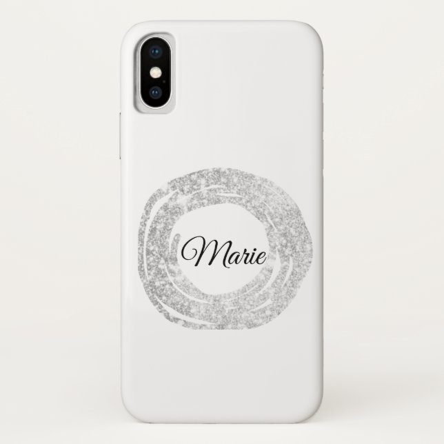 custom add your name glitter colourful add your    Case-Mate iPhone case (Back)