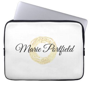 custom add your name glitter colourful add your laptop sleeve