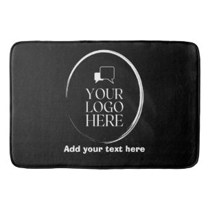 custom add your name photo text bath mat