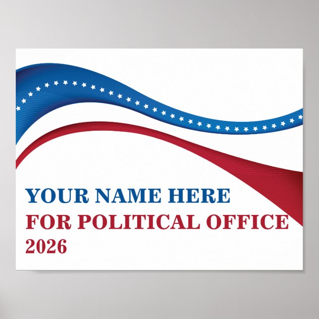 Custom Add Your Own Candidate for President 2024 Poster (Front)