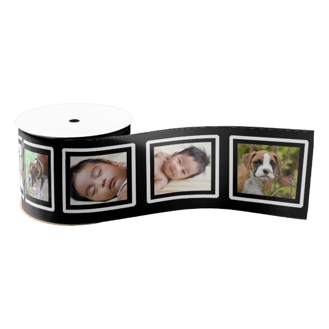 Custom Add Your Own Photos Film Frame Photo Ribbon Grosgrain Ribbon (Spool)