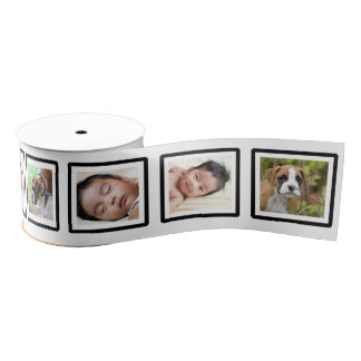 Custom Add Your Own Photos Photo in Frame Ribbon Grosgrain Ribbon
