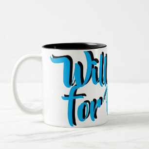 Custom Add Your Own Text Vintage Foam Trucker Hat Two-Tone Coffee Mug