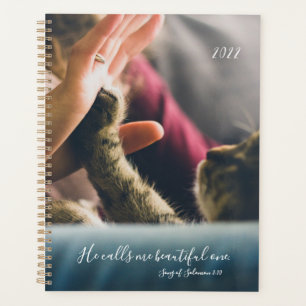 Custom add your pet's cat's photo quote planner