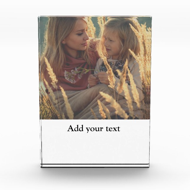 custom add your photo christmas personalised  block (Front)