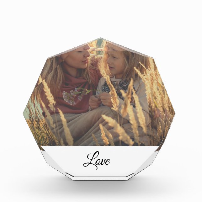 custom add your photo christmas personalised  block (Front)