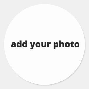 custom add your photo christmas personalised    classic round sticker