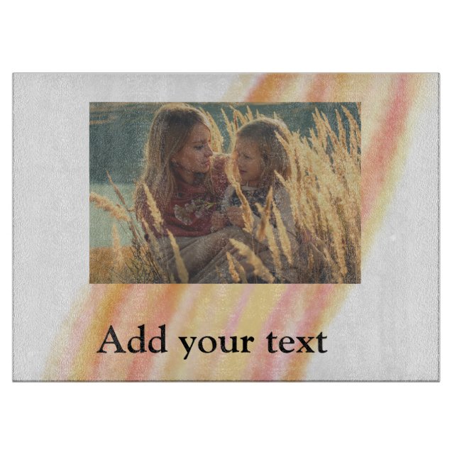 custom add your photo christmas personalised water cutting board (Front)