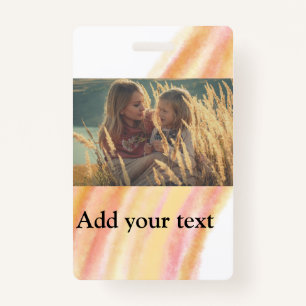 custom add your photo christmas personalised water ID badge