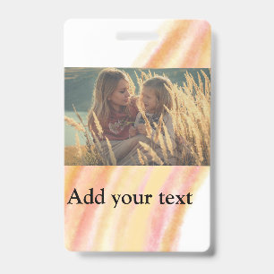 custom add your photo christmas personalized water ID badge