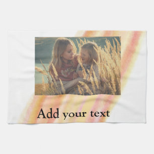 custom add your photo christmas personalized water tea towel