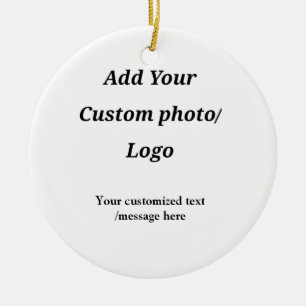 custom add your photo logo your text custom modern ceramic tree decoration