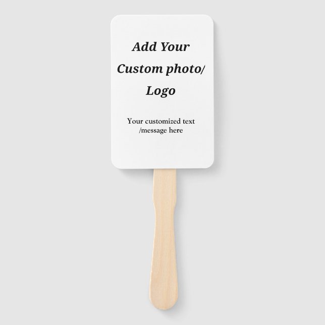 custom add your photo logo your text custom modern hand fan (Front)