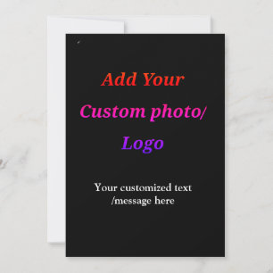 custom add your photo logo your text custom modern invitation