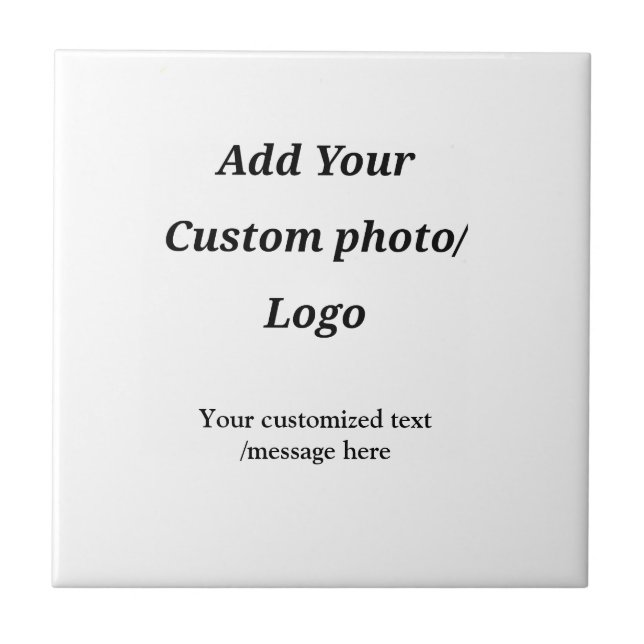 custom add your photo logo your text custom modern tile (Front)