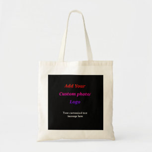 custom add your photo logo your text custom modern tote bag