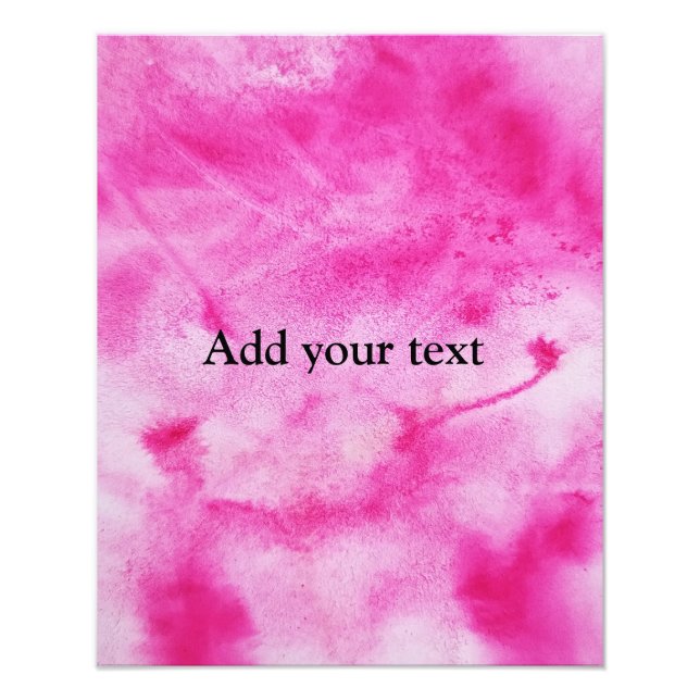 custom add your photo watercolor abstract text (Front)