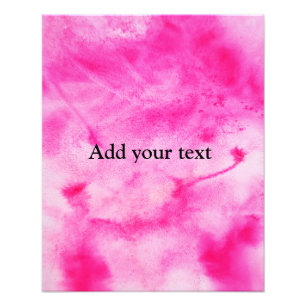 custom add your photo watercolor abstract text print